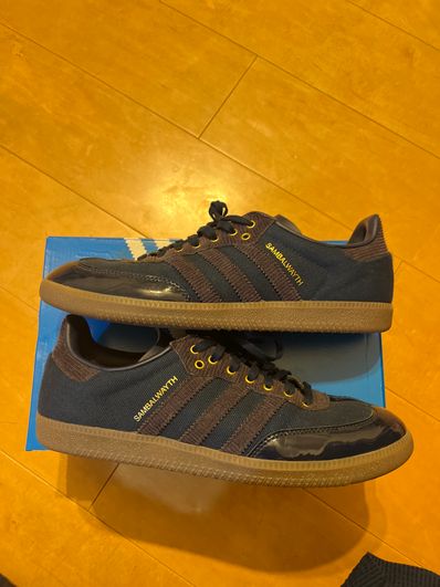 Alwayth × adidas Samba OG "College Navy/Aurora Black/Matte Gold"