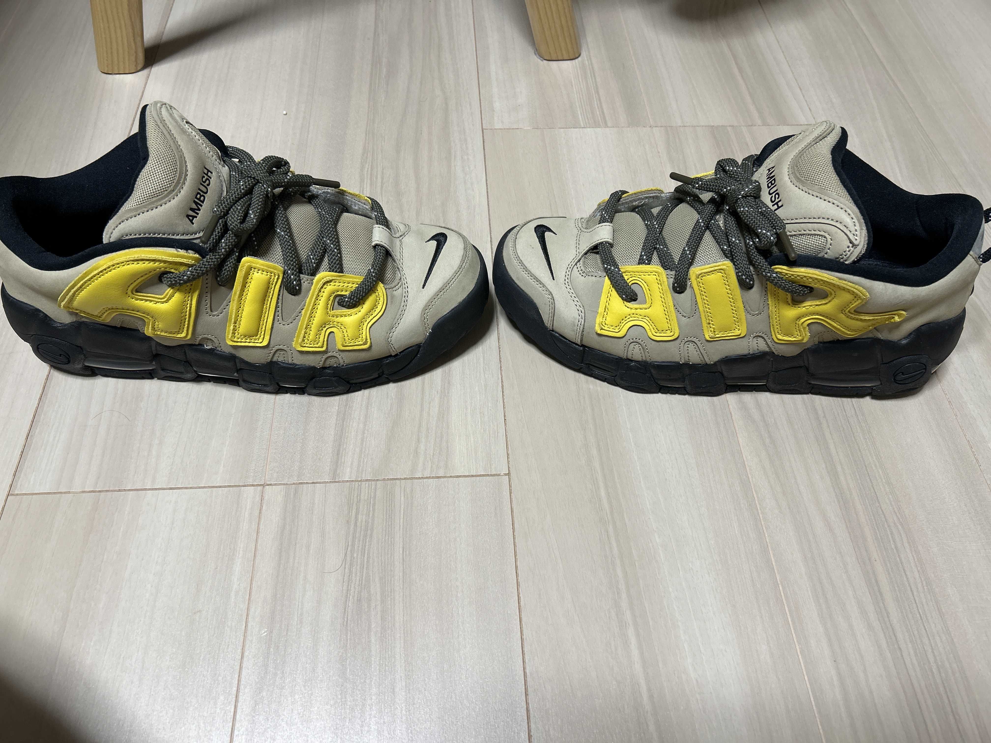 AMBUSH × Nike Air More Uptempo Low "Vivid Sulfur and Limestone"