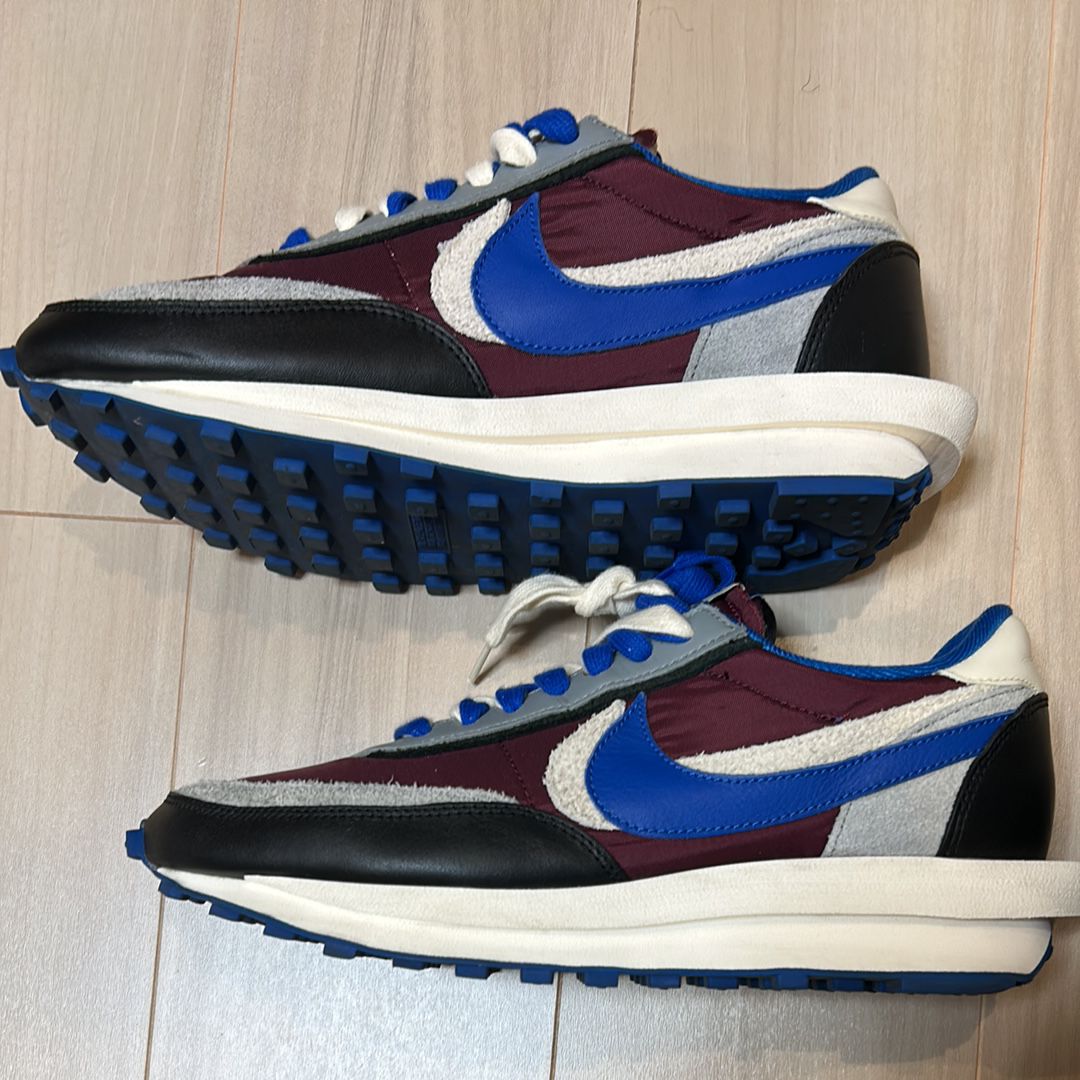 UNDERCOVER × sacai × Nike LD Waffle "Night Maroon/Pale Ivory-Ground Grey-Team Royal"