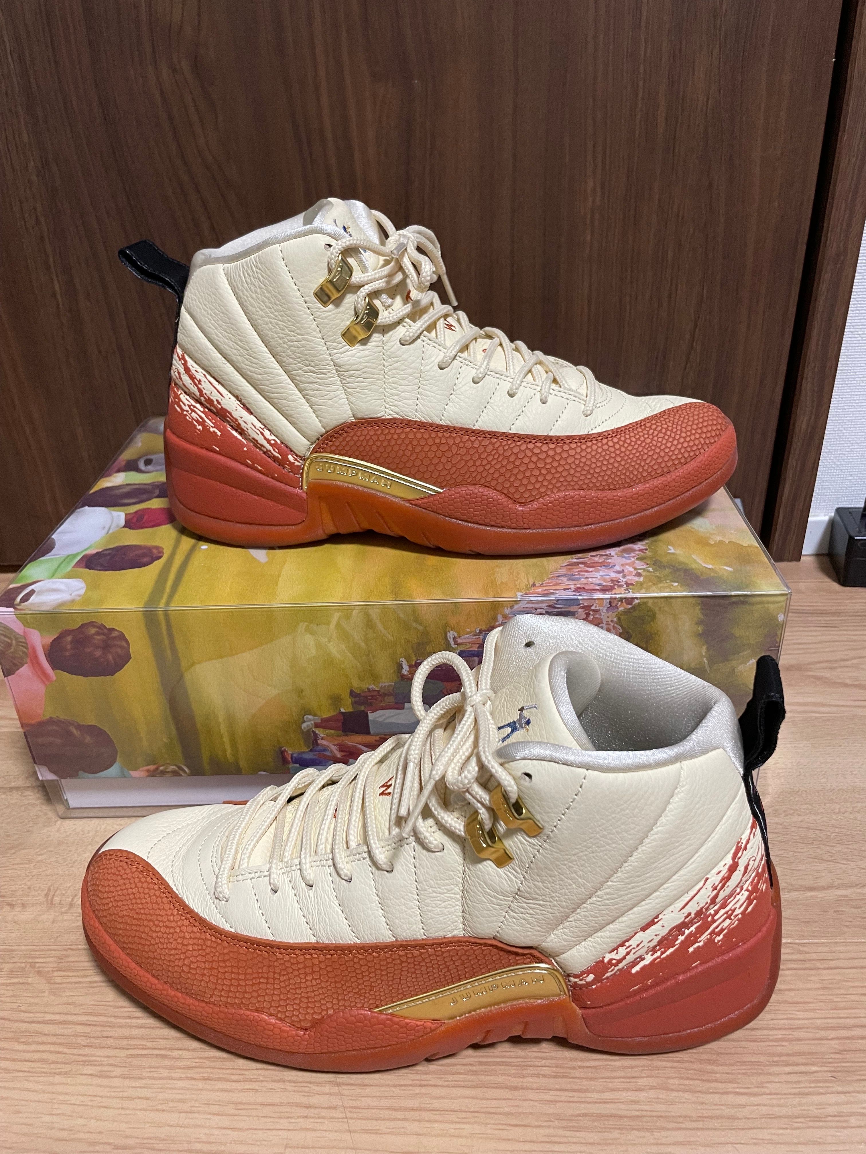 Eastside Golf × Nike Air Jordan 12 "Muslin/Black Burnt Sunrise"