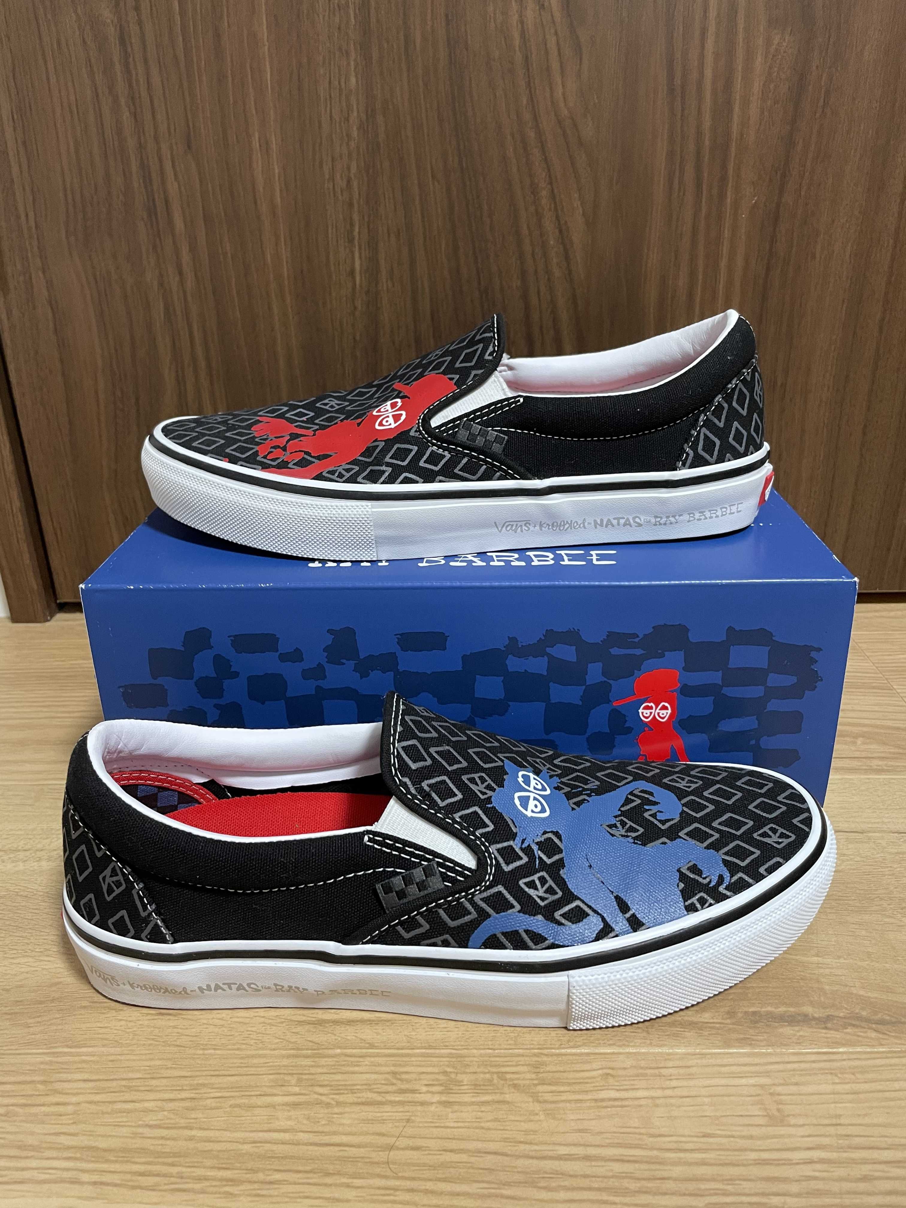 Krooked Skateboards × Vans Slip-On "Black"