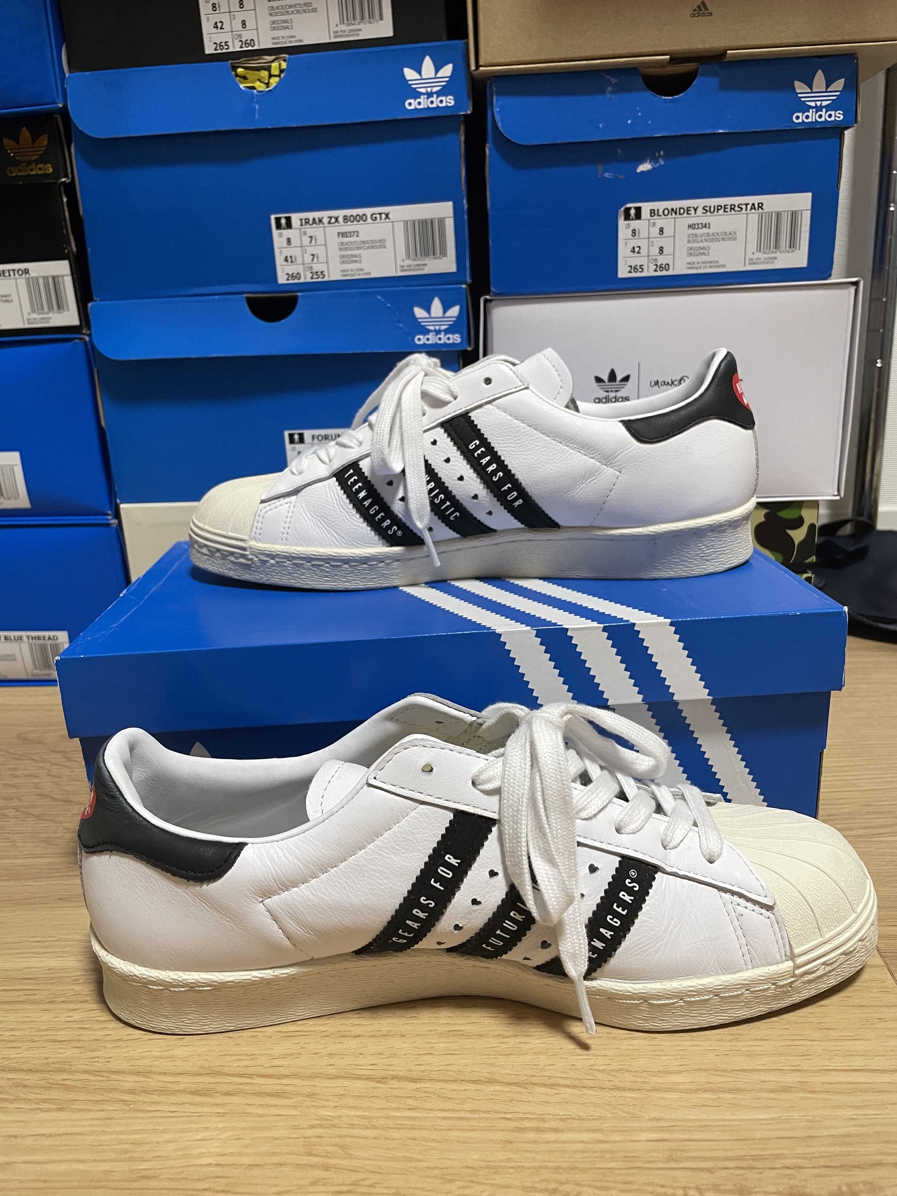 HUMAN MADE × adidas Superstar 80s "White/Black"