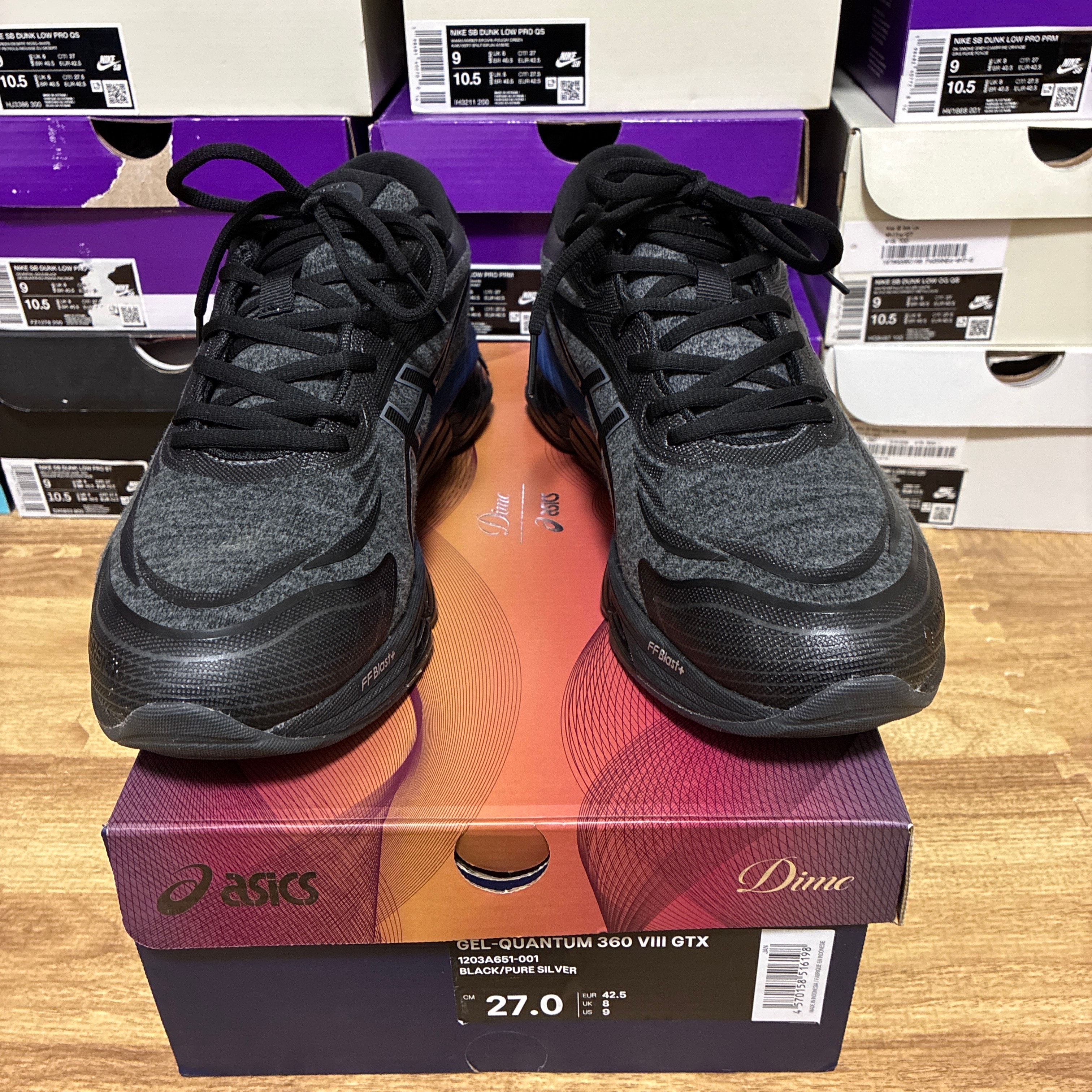 Dime × Asics Gel-Quantum 360 8 GORE-TEX "Black/Pure Silver"