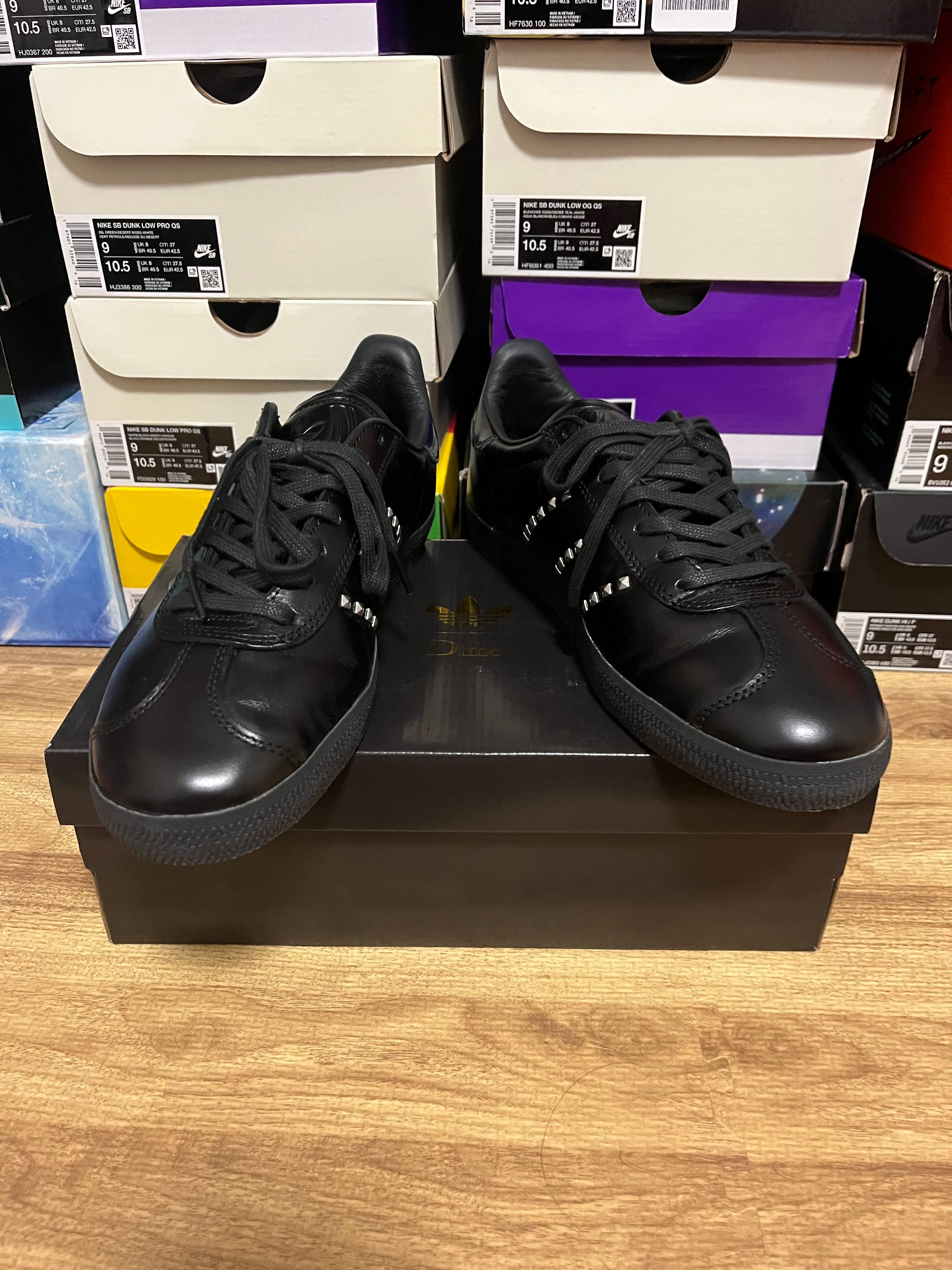 Dime × adidas Gazelle ADV "Core Black/Silver Metallic/Carbon"