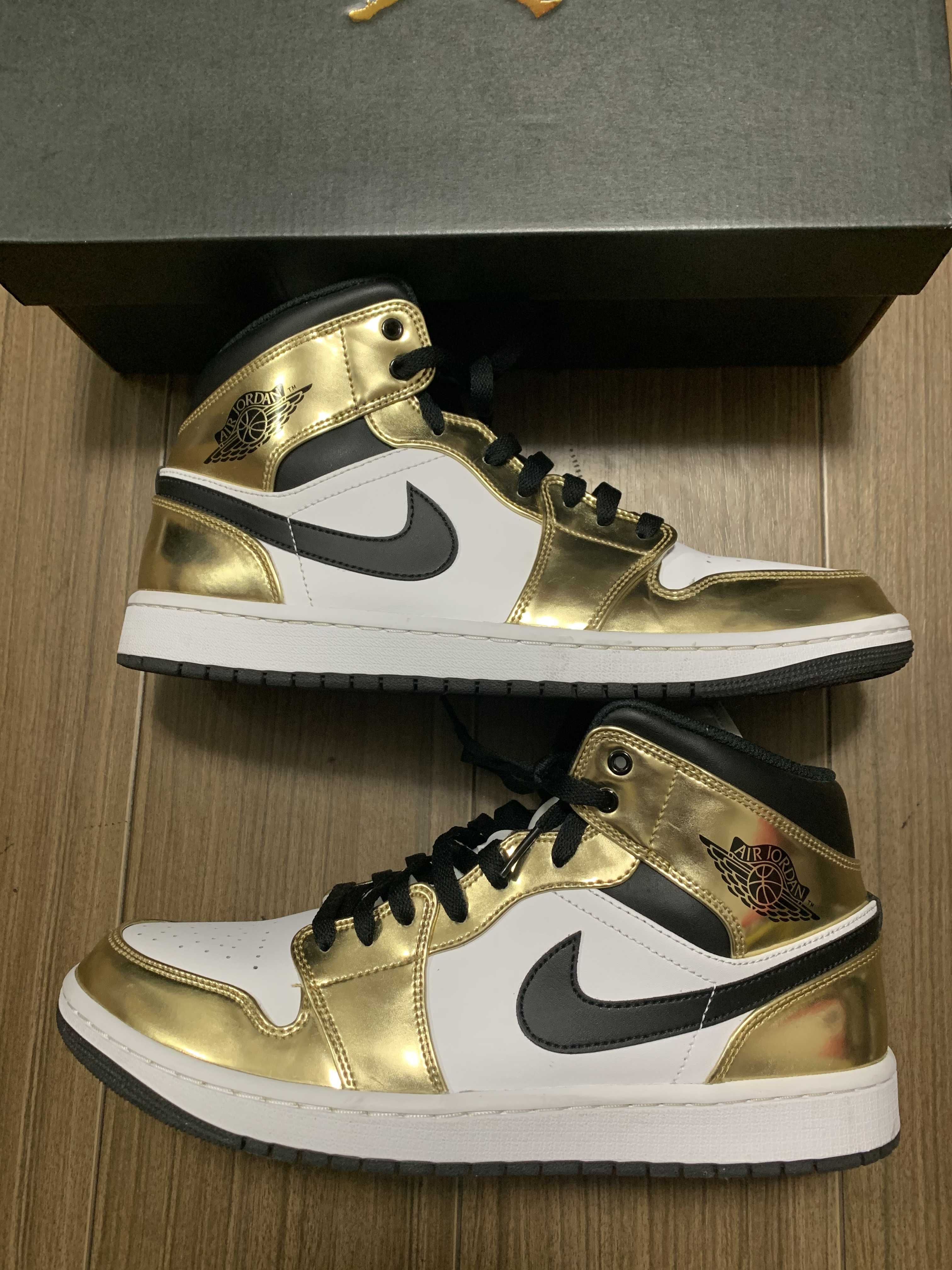NIKE AIR JORDAN 1 MID SE "METALLIC GOLD"