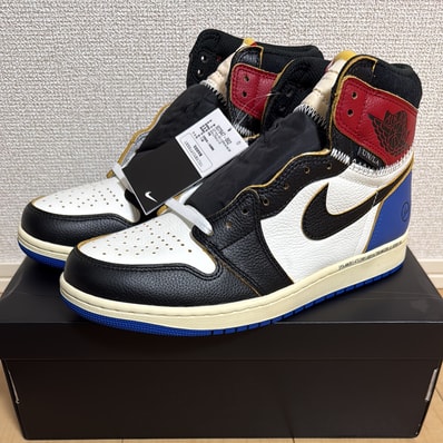 fragment design × UNION × Nike Air Jordan 1 High OG "Black/Varsity Red"