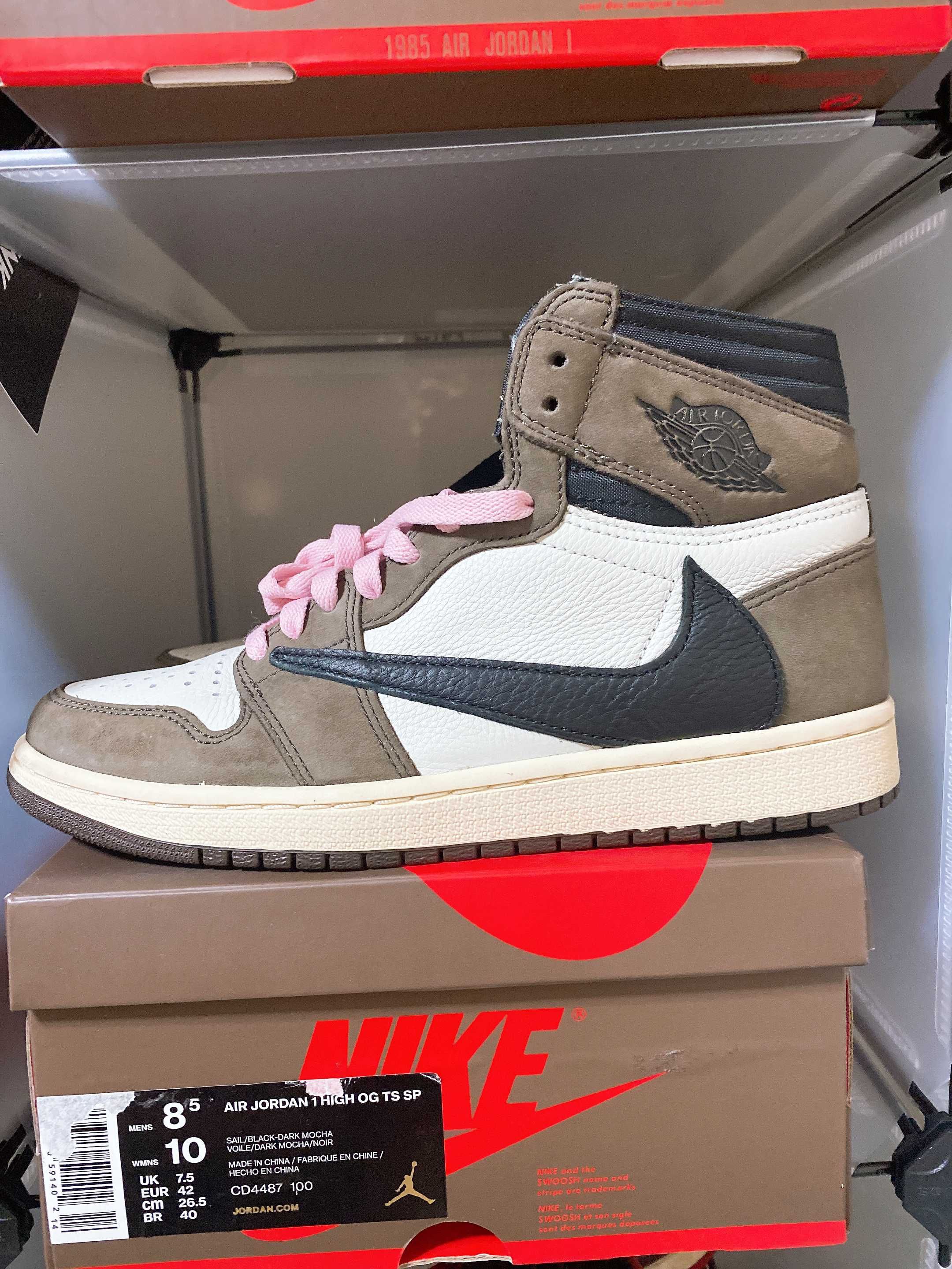 Travis Scott × Nike Air Jordan 1 Retro High OG TS SP "Sail/Dark Mocha"