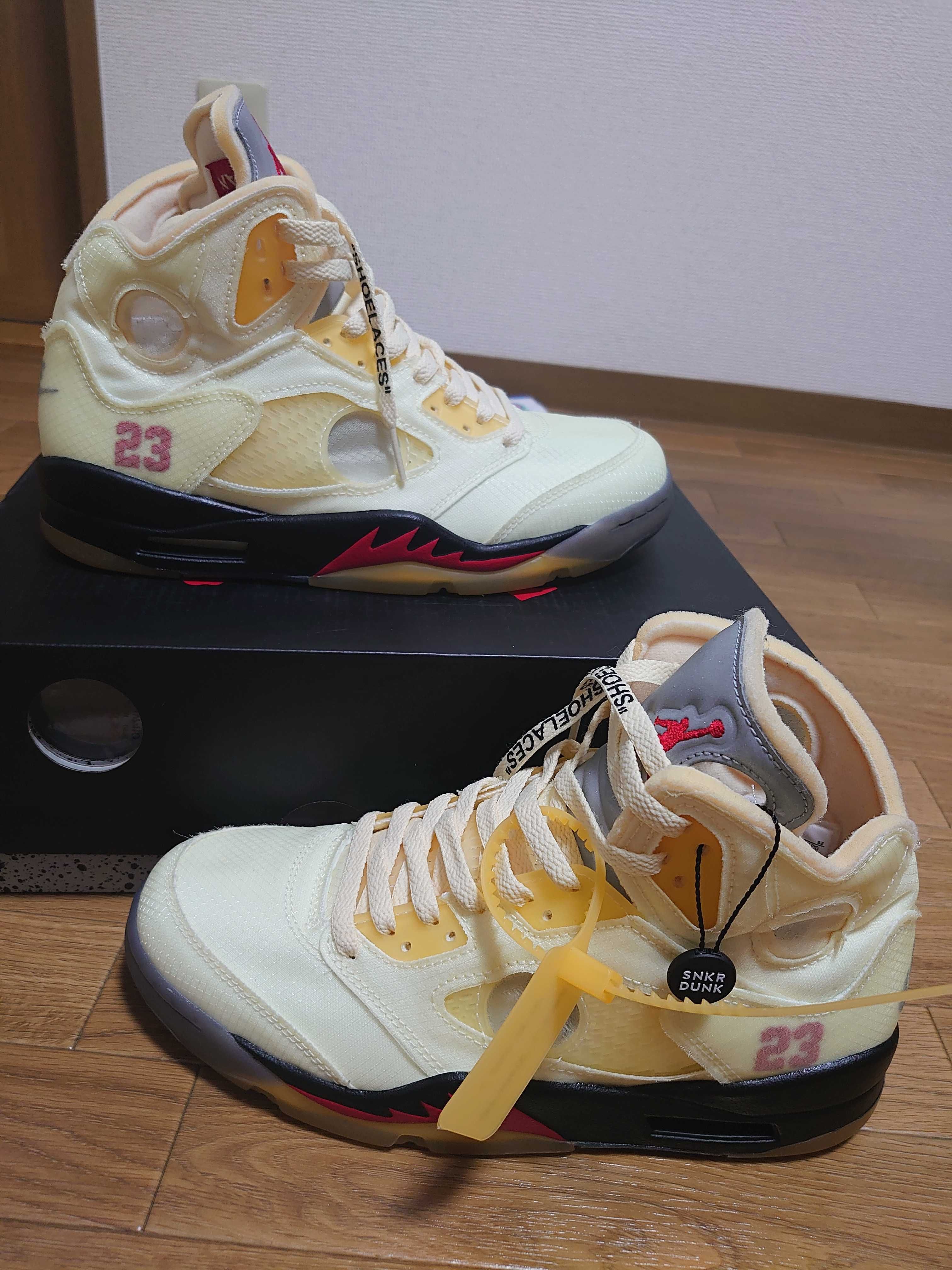 Off-White × Nike Air Jordan 5 "Sail"  