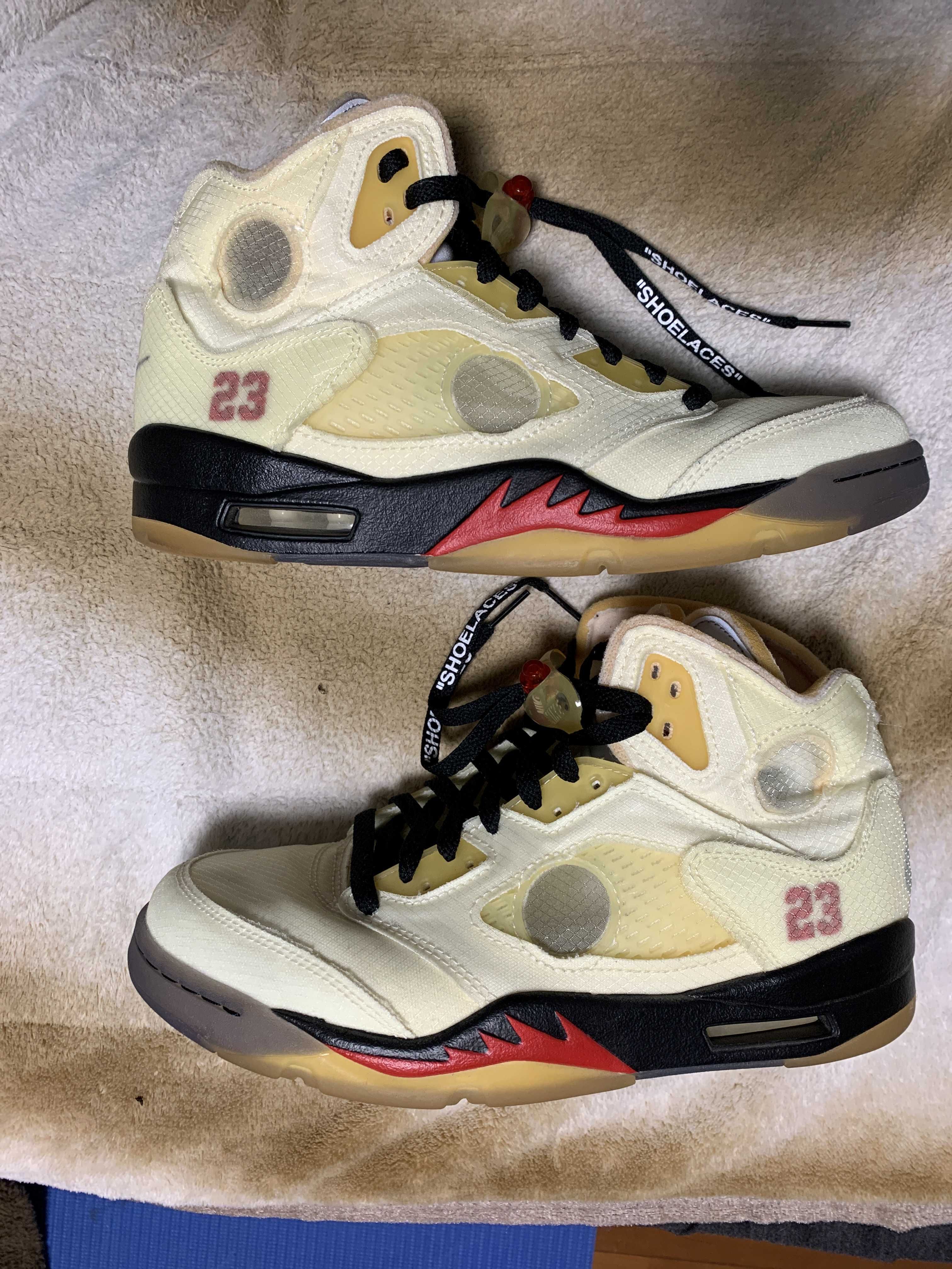 Off-White × Nike Air Jordan 5 "Sail"  