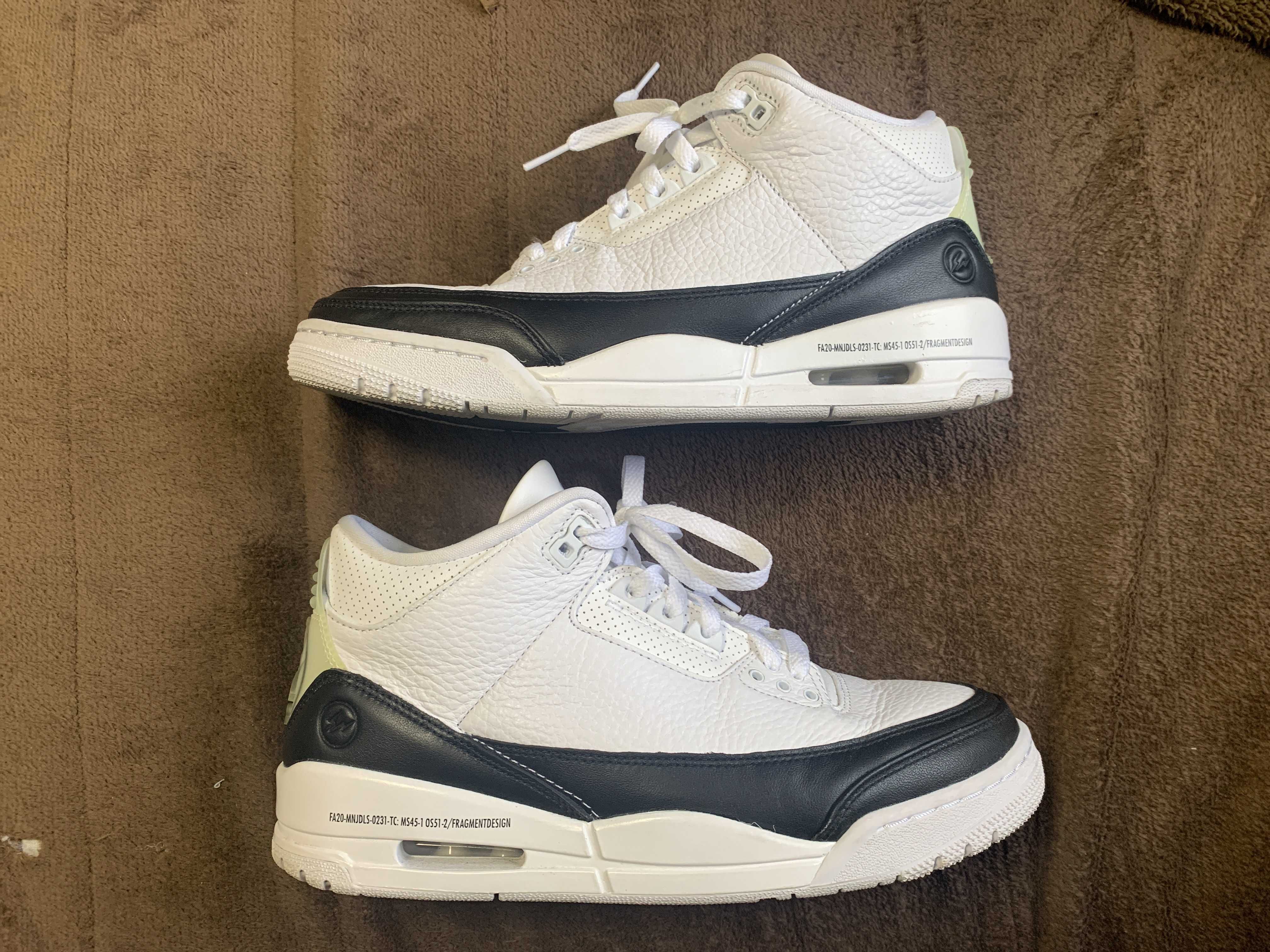 Fragment × Nike Air Jordan 3 "White/Black"