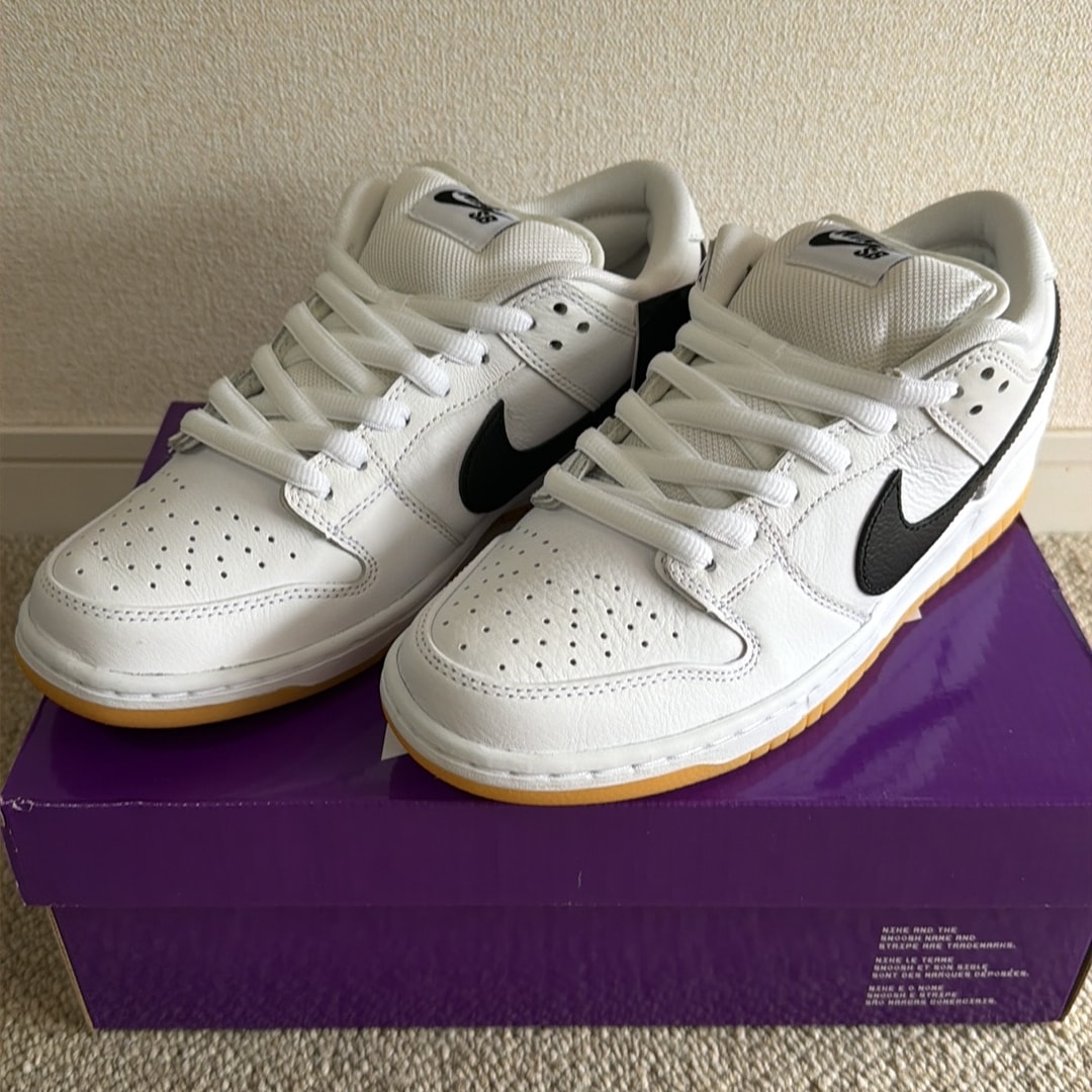 Nike SB Dunk Low Pro "White/Black-White-Gum Light Brown"