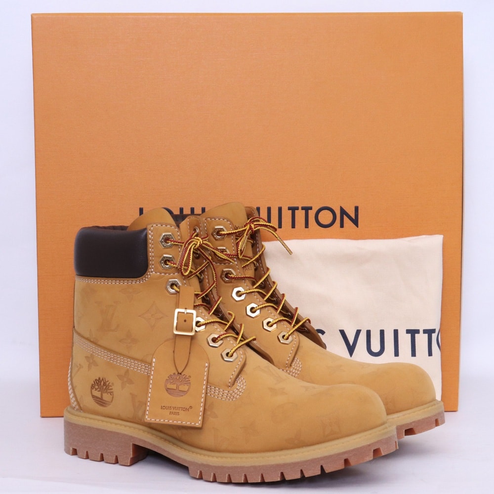 Louis Vuitton × Timberland Monogram Embossed 6inch Ankle Boot "Beige"