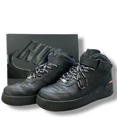 Supreme × Nike Air Force 1 Mid "Black" FW24