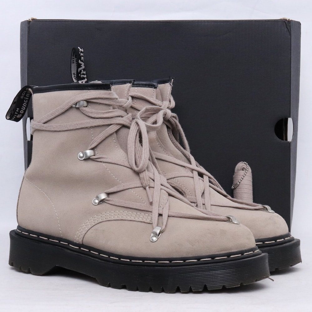 Rick Owens × Dr.Martens 1460 BEX DS Side Zip Boots "Taupe"