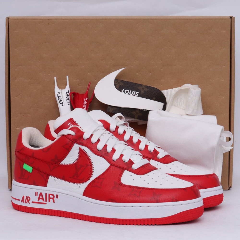 Louis Vuitton × Nike Air Force 1 Low by Virgil Abloh "White & Comet Red"