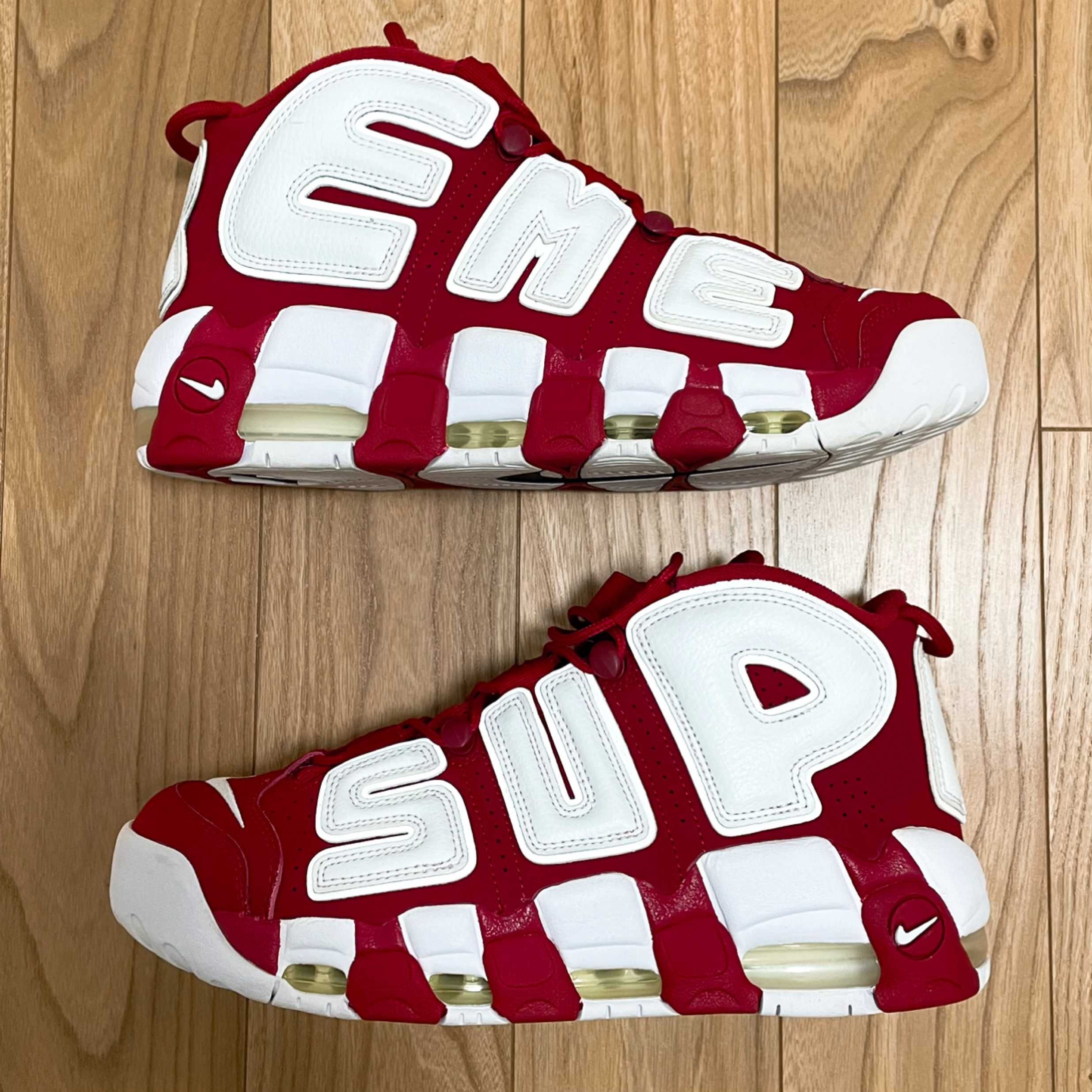 Supreme × Nike Air More Uptempo "White/Red"