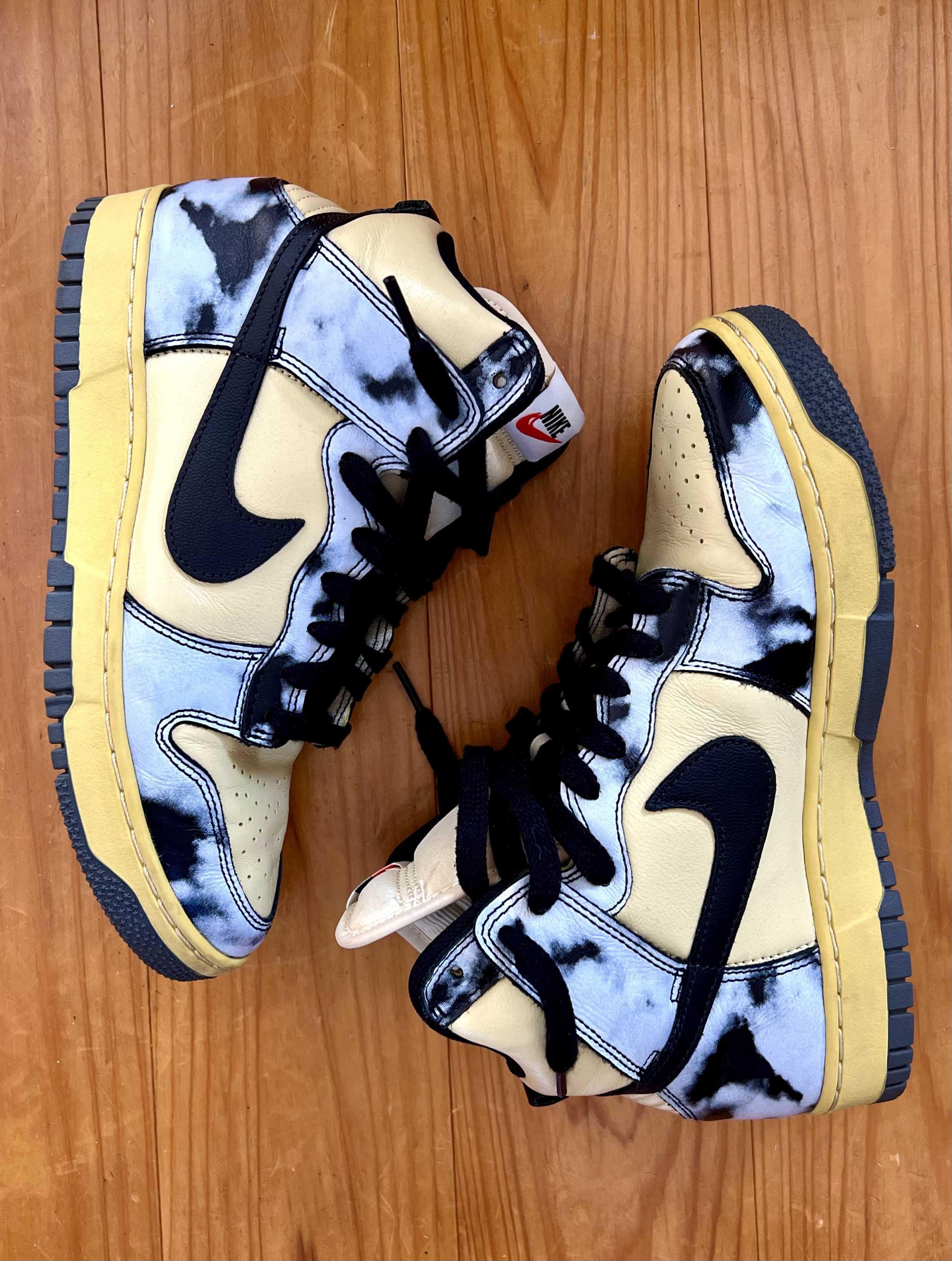 Nike Dunk High "Black Acid Wash"