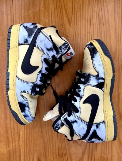 Nike Dunk High "Black Acid Wash"