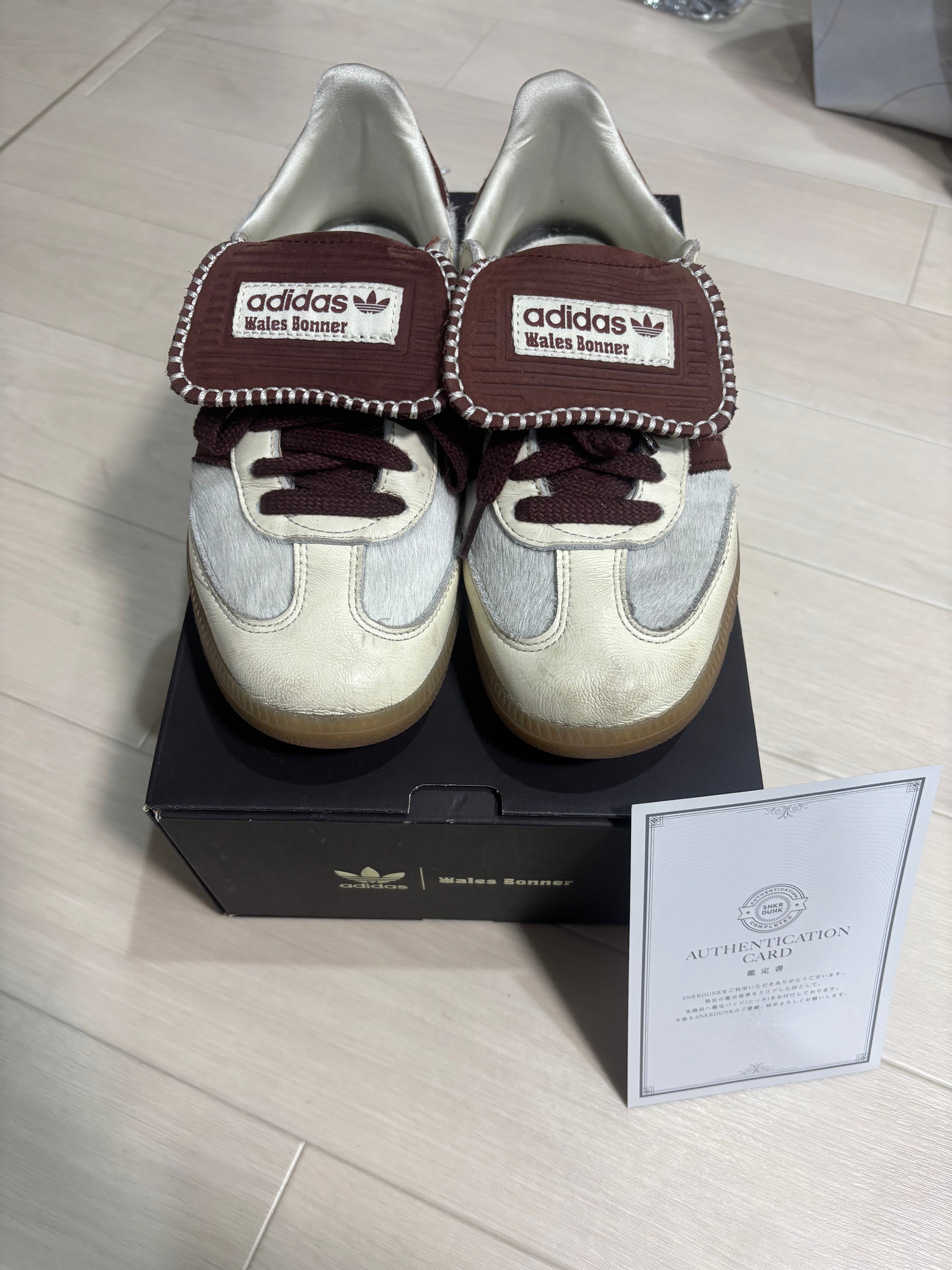 Wales Bonner × adidas Samba Pony Tonal Low "Cream White/Mystery Brown"