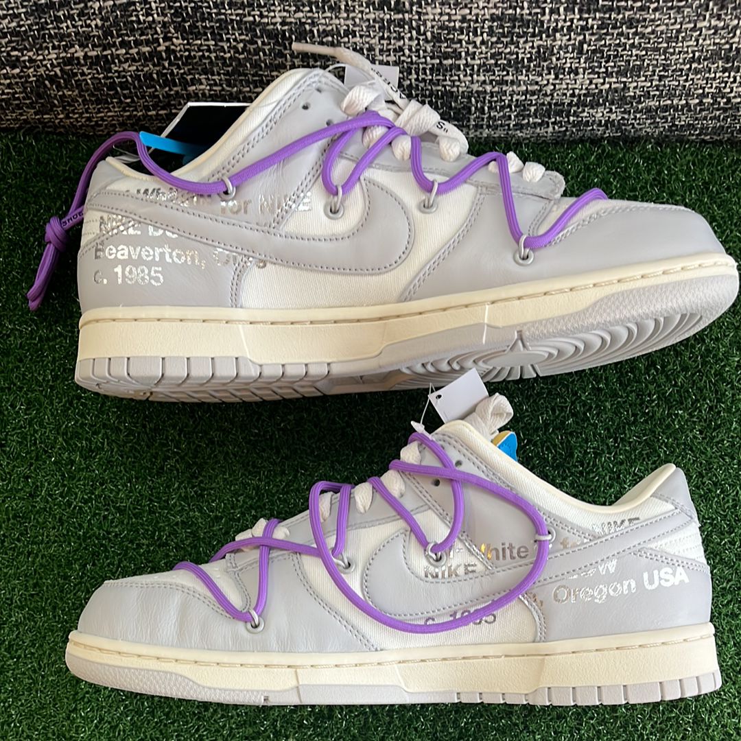 Off-White × Nike Dunk Low "Sail/Neutral Gray"
