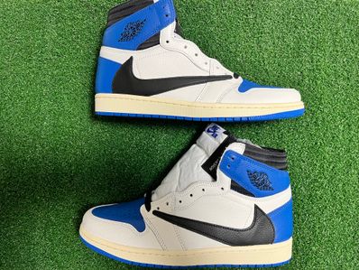 Travis Scott × fragment design × Nike Air Jordan 1 Retro High OG SP "Military Blue"