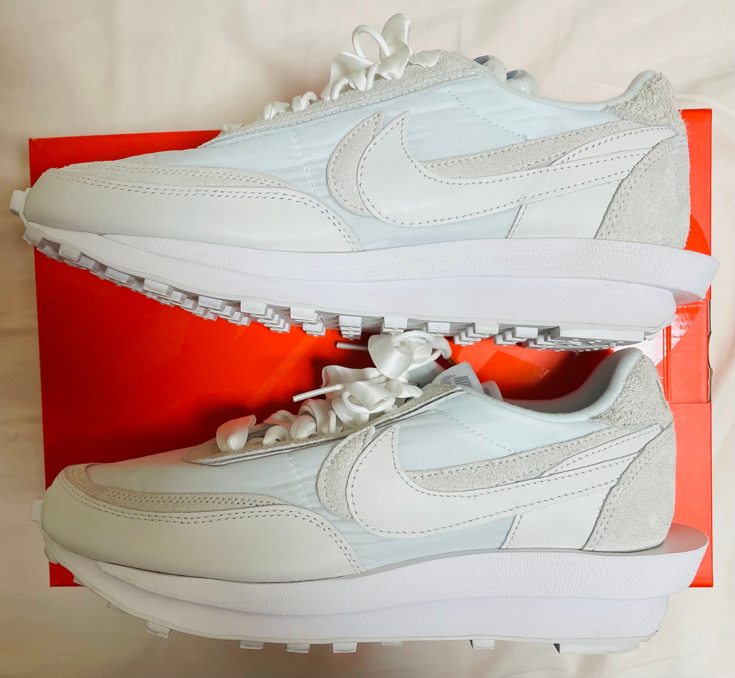 sacai × Nike LDV Waffle "Triple White"