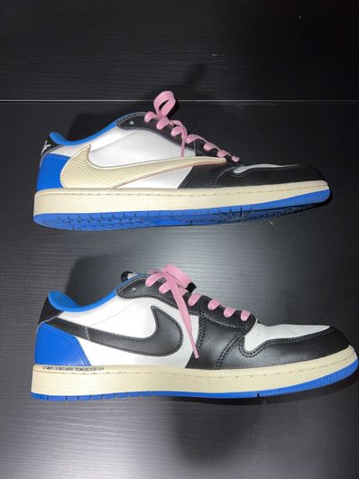 Travis Scott × fragment design × Nike Air Jordan 1 Low OG SP "Military Blue"