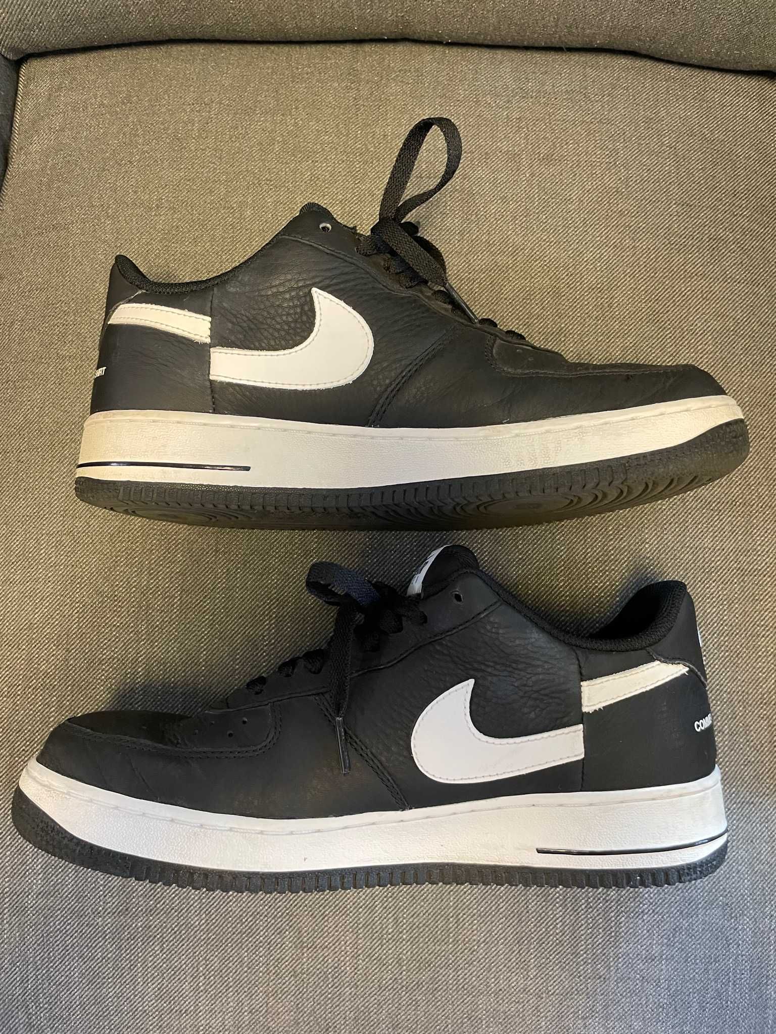 Supreme × COMME des GARCONS SHIRT × Nike Air Force 1 Low "Black/White" (2018)