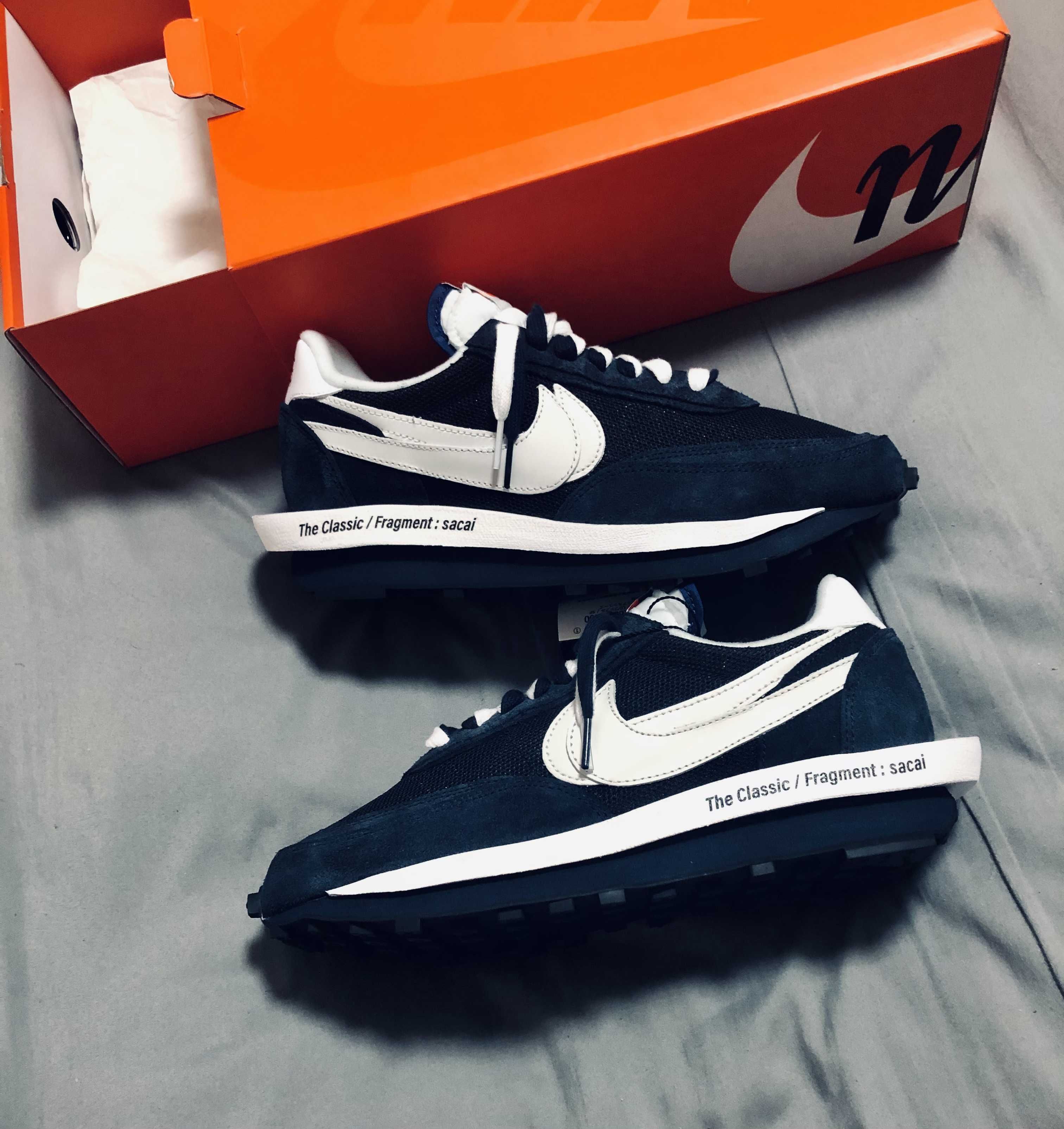 Fragment × sacai × Nike LD Waffle "Blackended Blue"