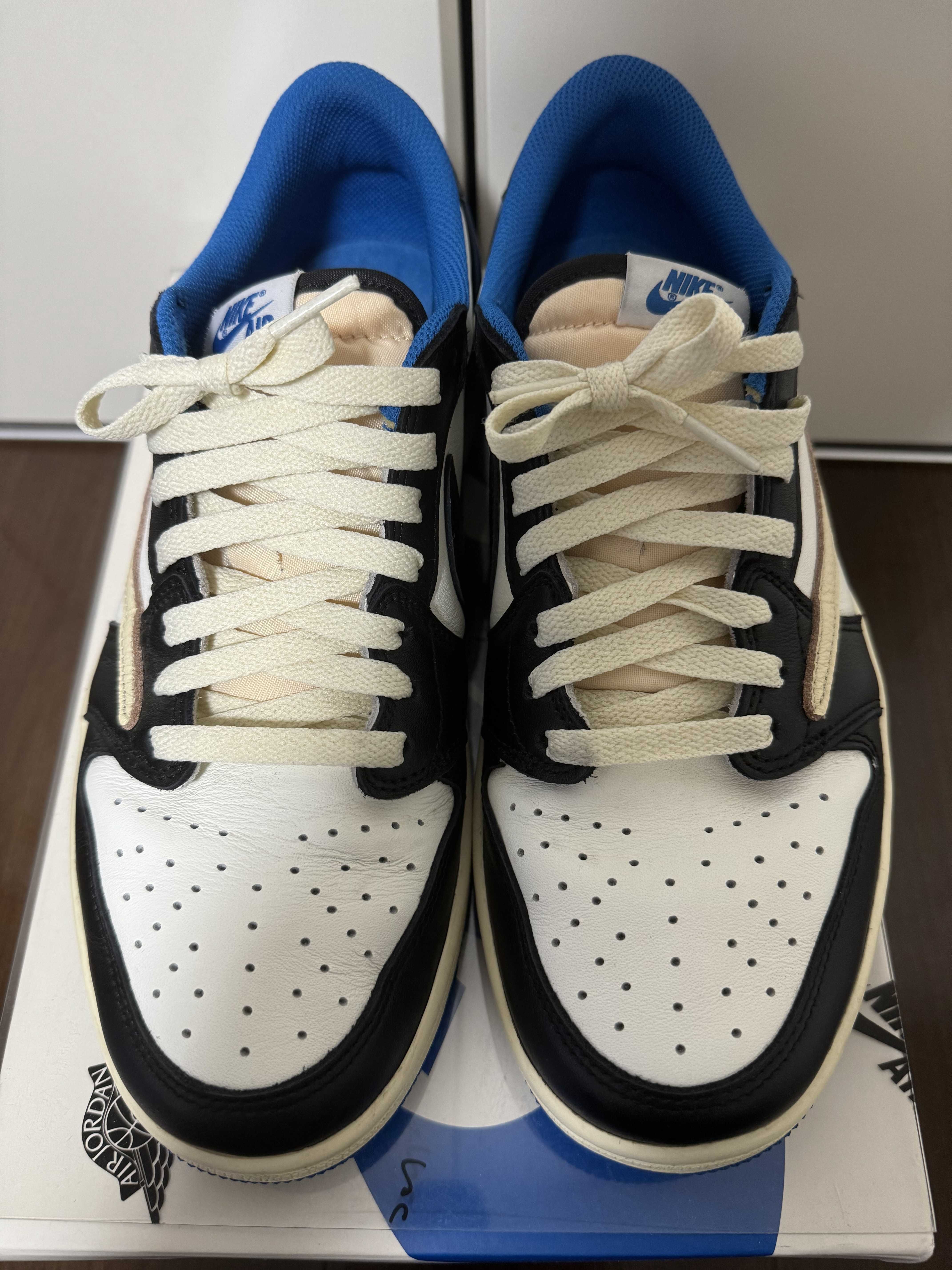 Travis Scott × fragment design × Nike Air Jordan 1 Low OG SP "Military Blue"