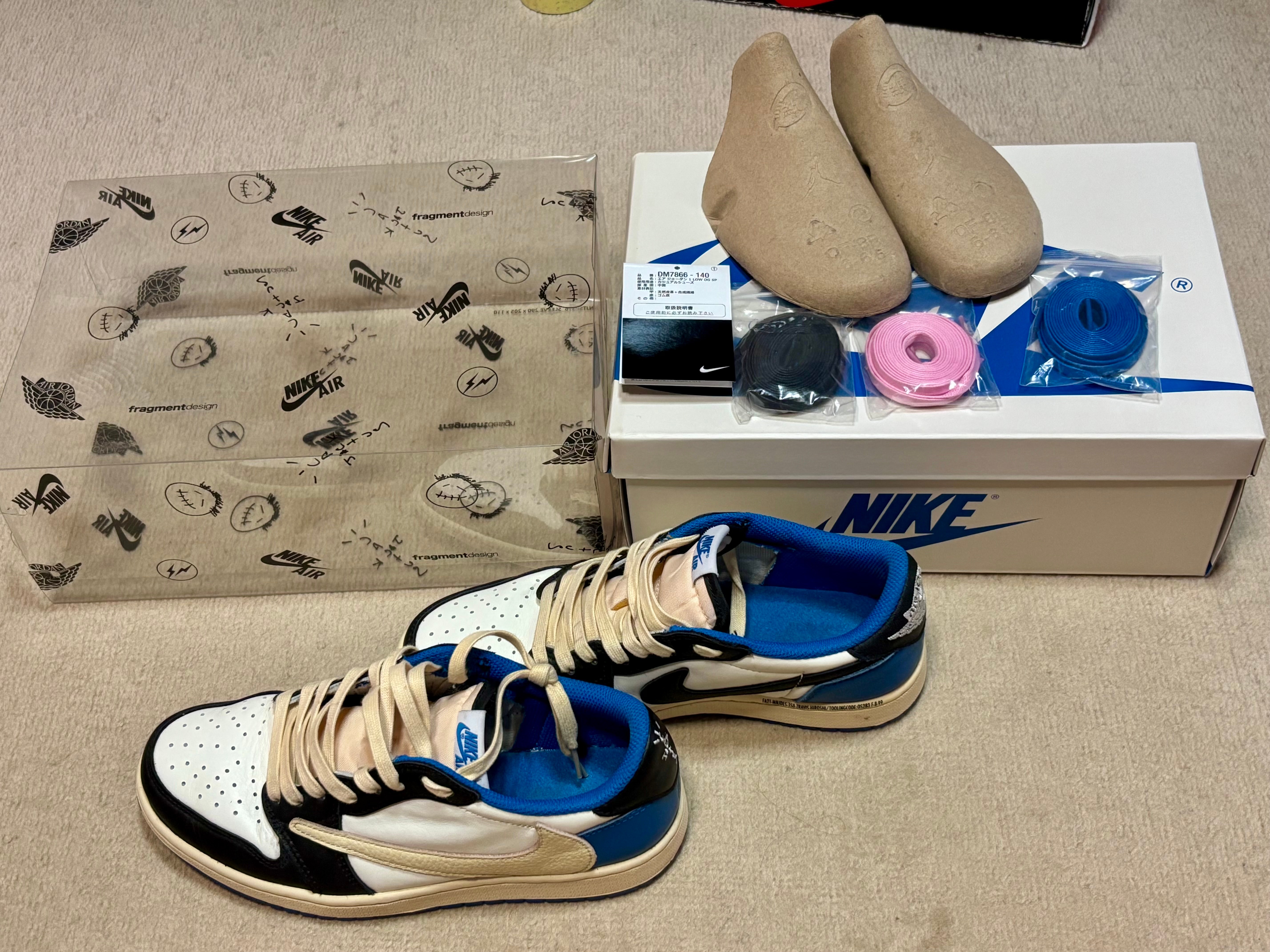 Travis Scott × fragment design × Nike Air Jordan 1 Low OG SP "Military Blue"