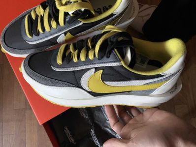 UNDERCOVER × sacai × Nike LD Waffle "Black/Sail-Dark Grey-Bright Citron"