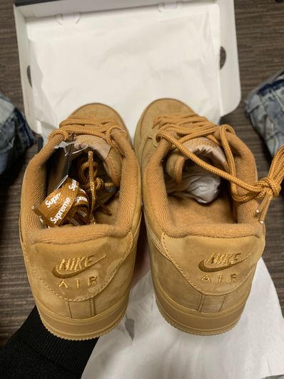 Supreme × Nike Air Force 1 Low "Flax/Wheat"