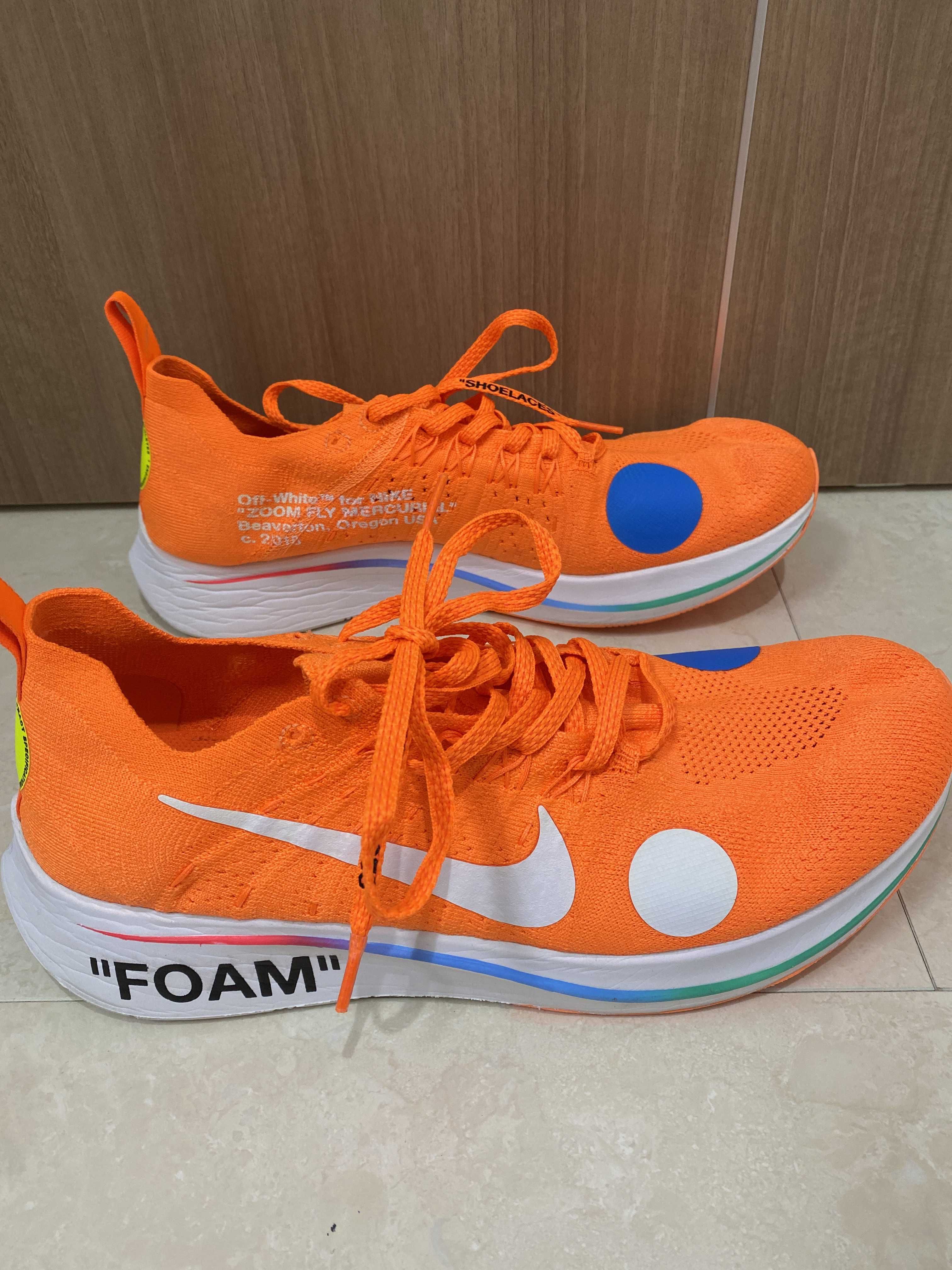 Off-White × Nike Zoom Fly Mercurial Flyknit "Total Orange/White/Volt"