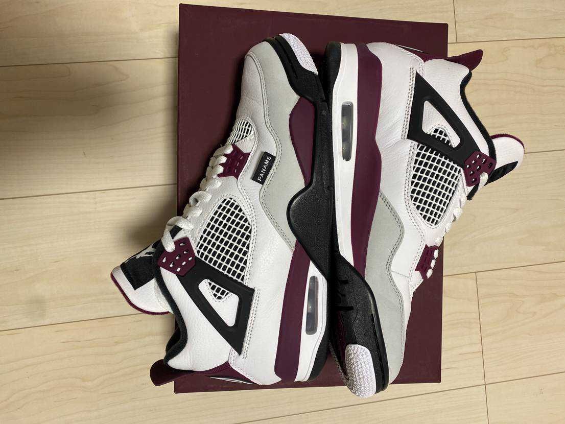 Paris Saint Germain ×Nike Air Jordan 4 Retro "White/Bordeaux/Neutral Gray"