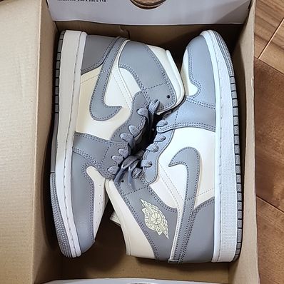 Nike Women's Air Jordan 1 Mid "Grey/Sail"