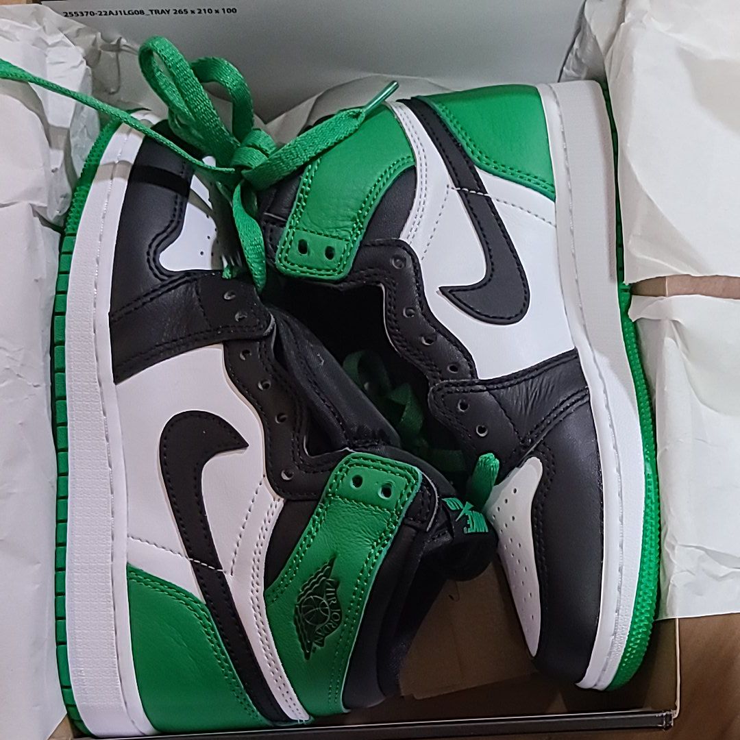 Nike GS Air Jordan 1 Retro High OG "Celtics/Black and Lucky Green" (2023)