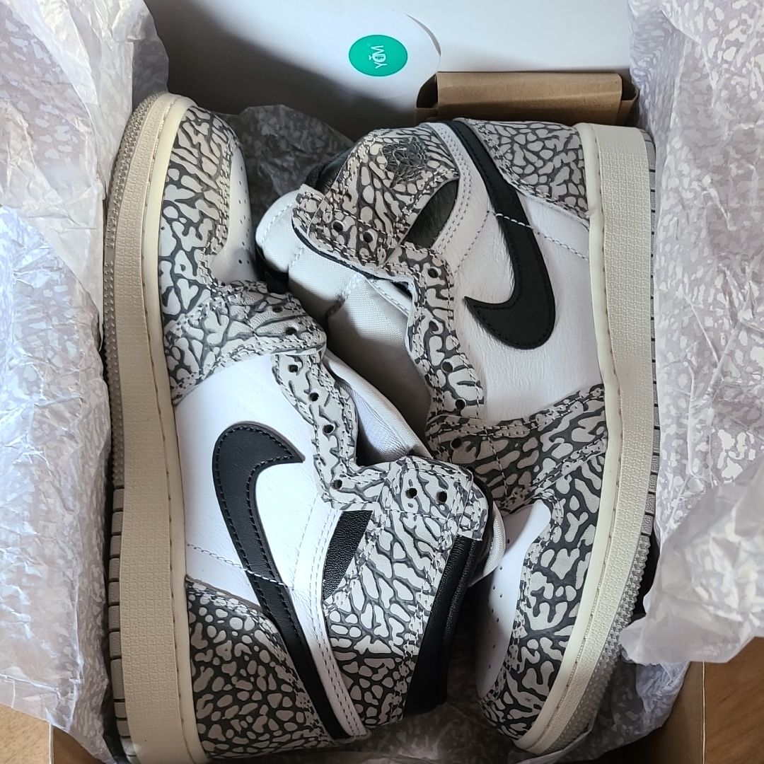 Nike GS Air Jordan 1 High OG "White Cement"