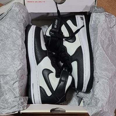 Stussy × Nike Air Force 1 Mid "Black and Light Bone"