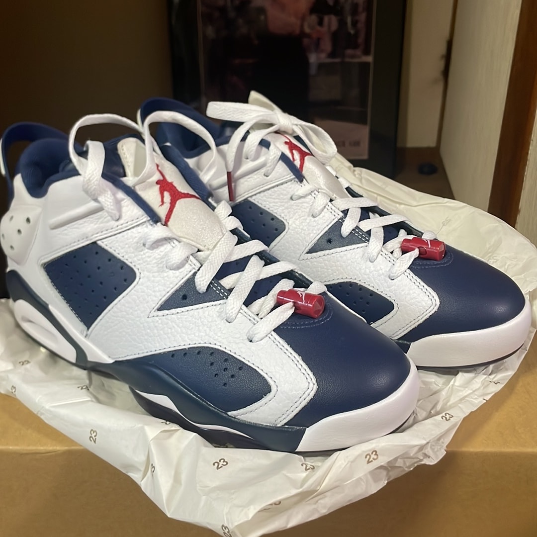 Nike Air Jordan 6 Retro Low Golf "White/Varsity Red/Midnight Navy"