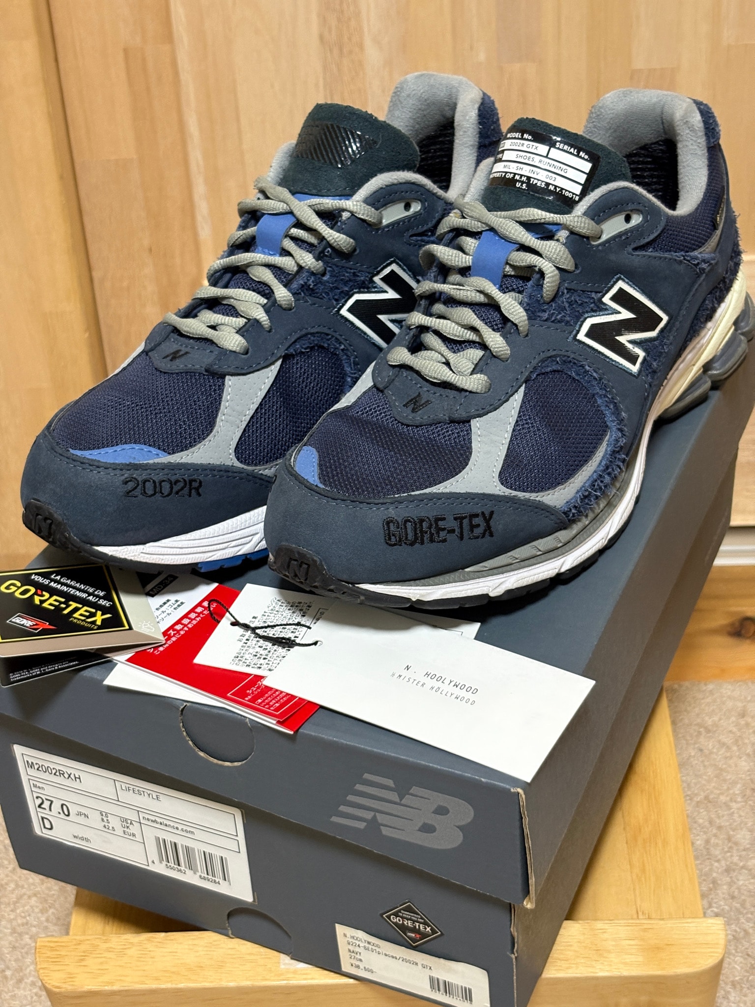 N.HOLLYWOOD × INVINCIBLE × New Balance 2002R GORE-TEX "Navy"