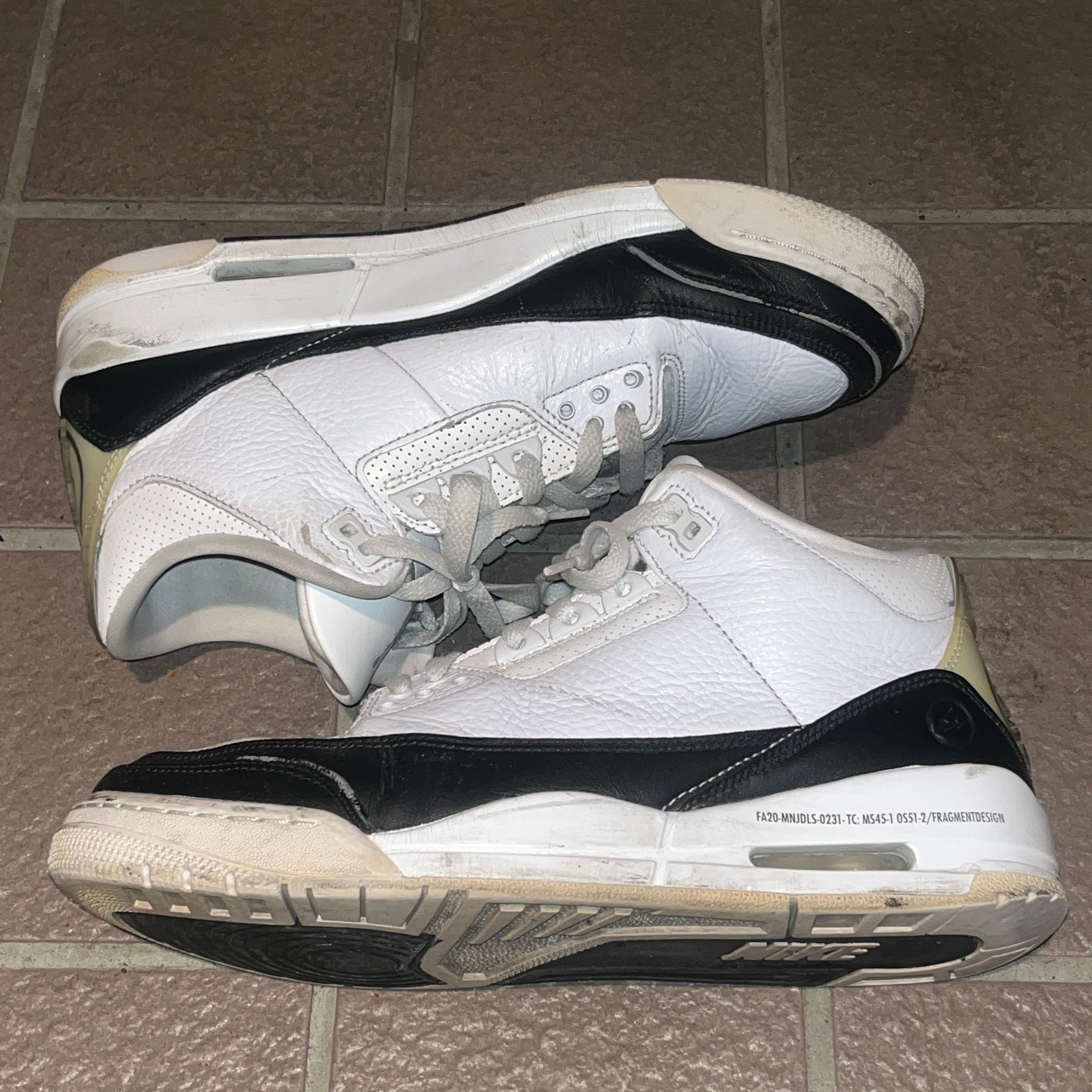 Fragment × Nike Air Jordan 3 "White/Black"
