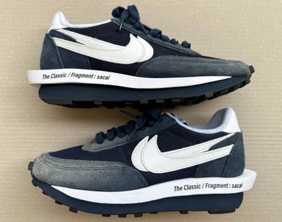 fragment design × sacai × Nike LD Waffle "Blackended Blue"