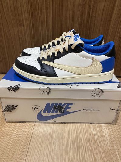 Travis Scott × fragment design × Nike Air Jordan 1 Low OG SP "Military Blue"