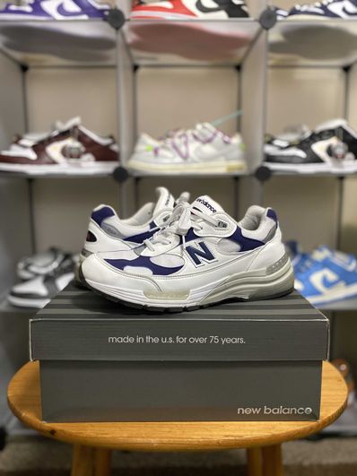 New Balance 992 Made in USA "White Navy"