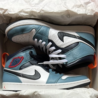 FACETASM × Nike Air Jordan 1 Mid "White/Navy"