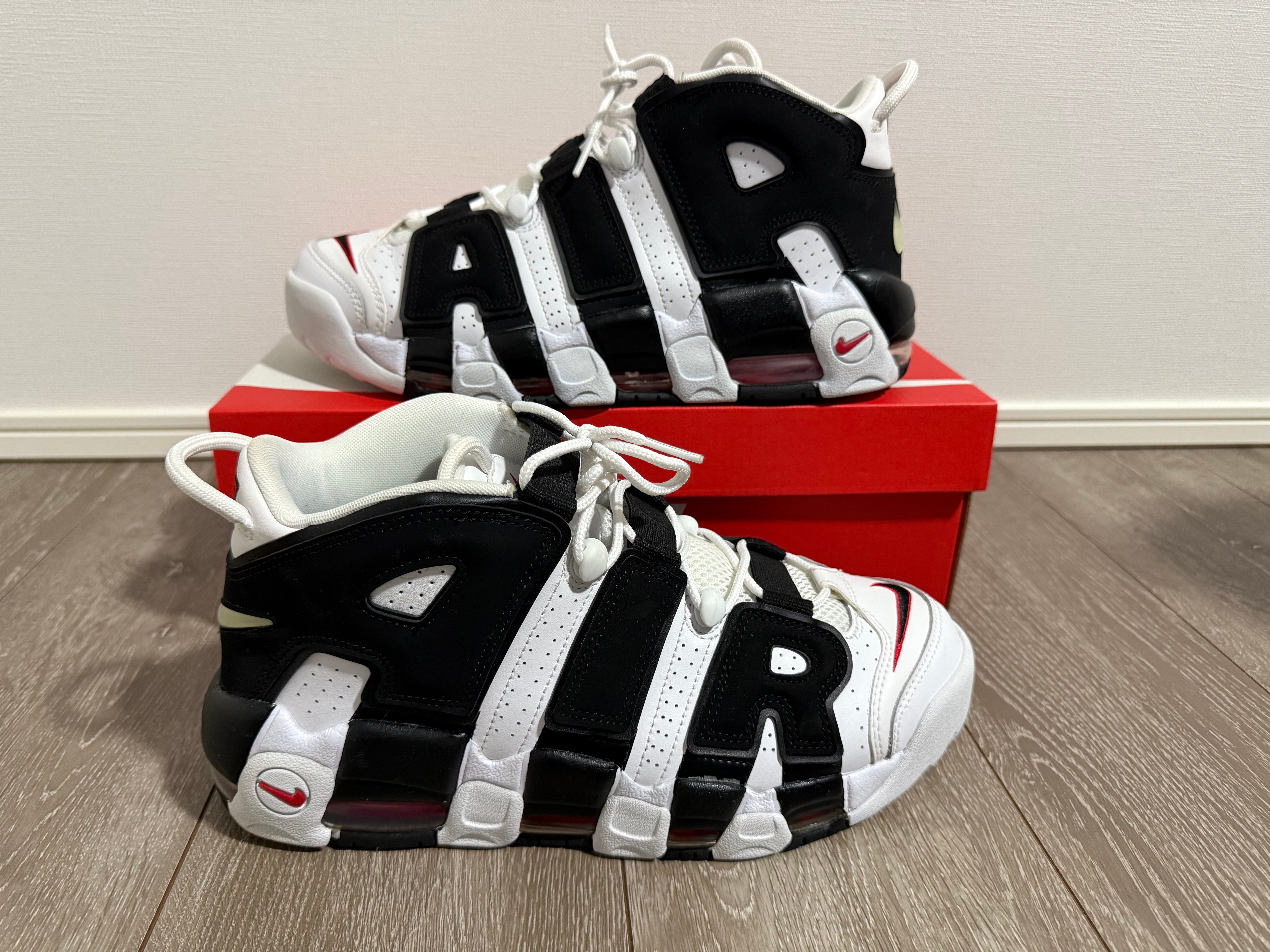 NIKE AIR MORE UPTEMPO "WHITE/BLACK/UNIVERSITY RED"(2020)