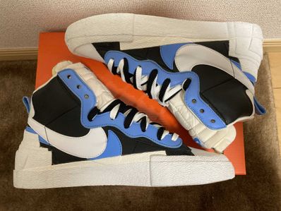 sacai × NIKE BLAZER MID "BLACK / BLUE"