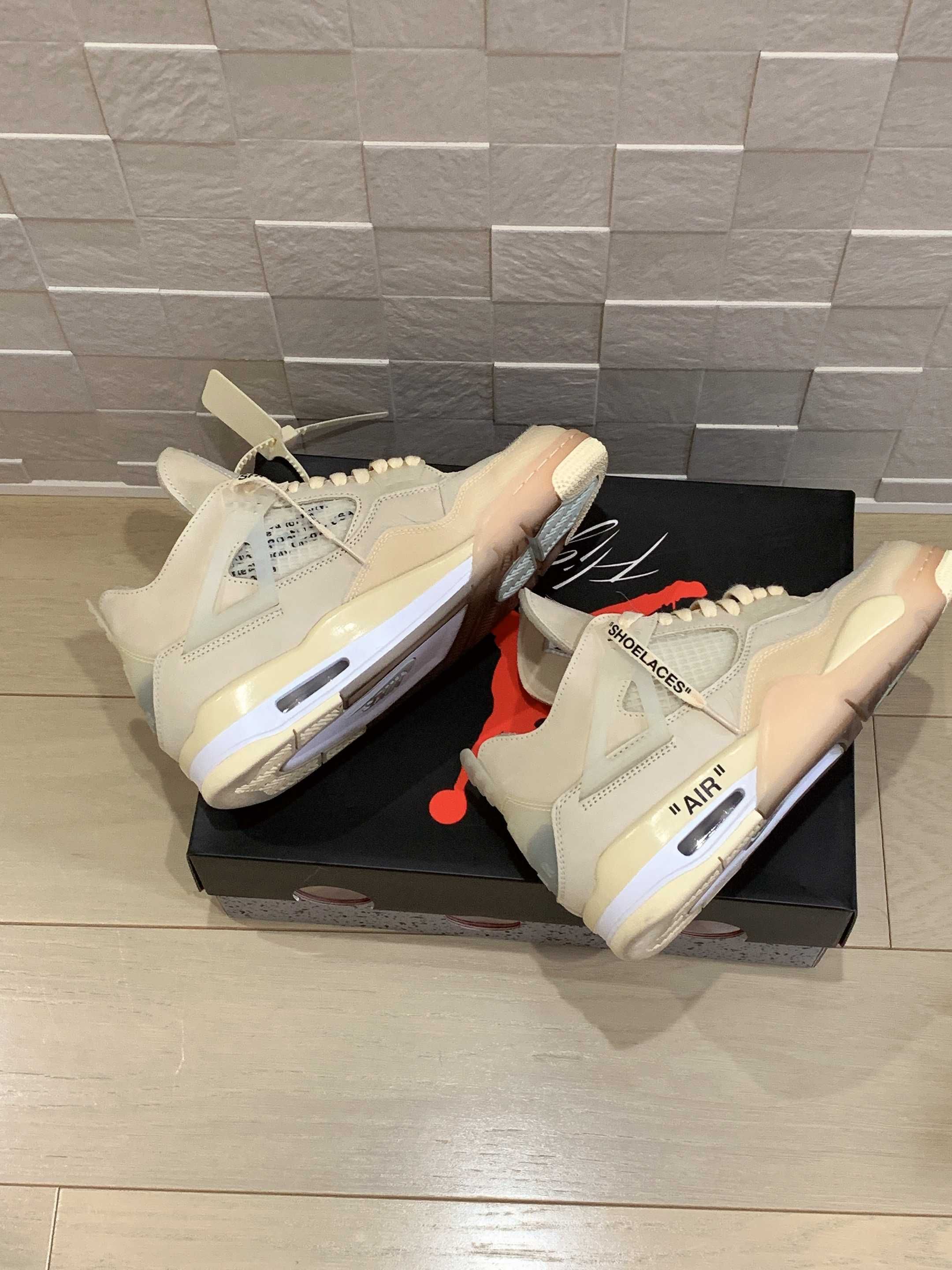 Off-White × Nike Women's Air Jordan 4 SP "Sail"