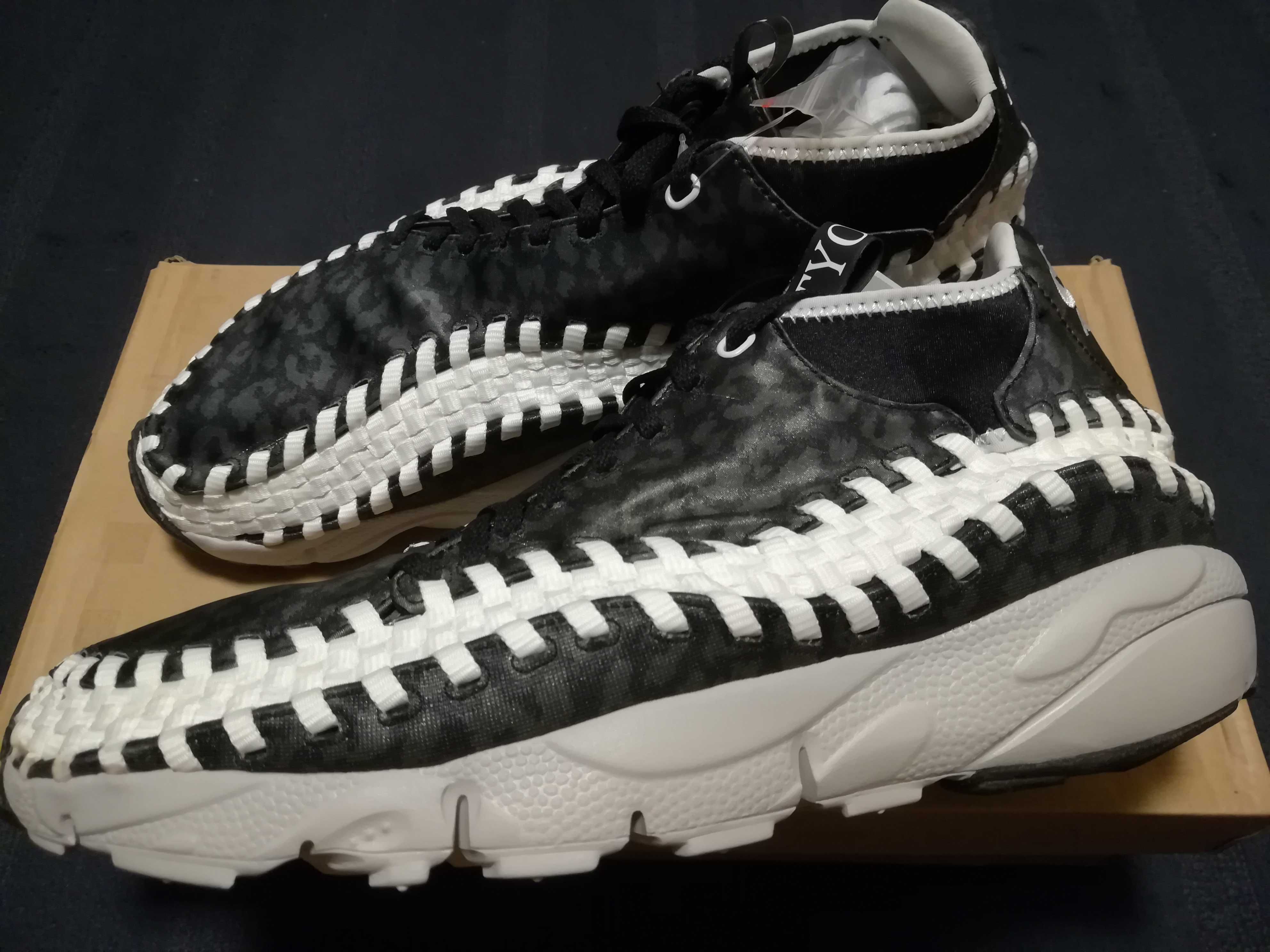 mita sneakers × Nike Air Footscape Woven Chukka "Black Leopard/White"